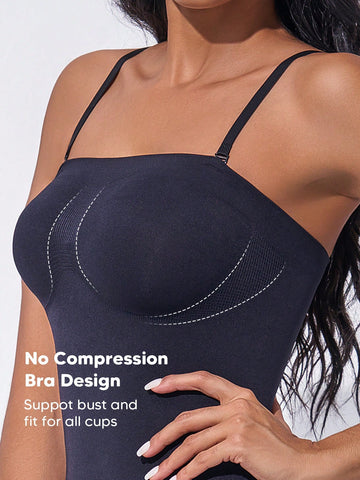 Women Strapless High Stretch Tummy Control Shapewear Romper