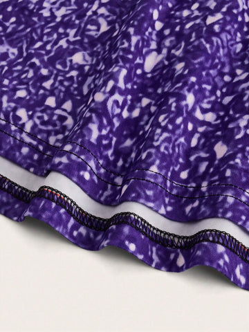 Women Summer Floral Printed Short Sleeve T-Shirt And Long Pants Casual Two Piece Set