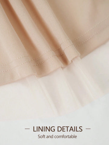 Women V-Neck Random Sequin Print Elegant Mesh Mermaid Hem Dress, Formal Gown For Wedding Party And Evening