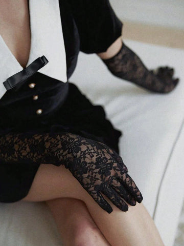 Women Velvet Puff Sleeve Classic Fashion Casual Vintage Dress