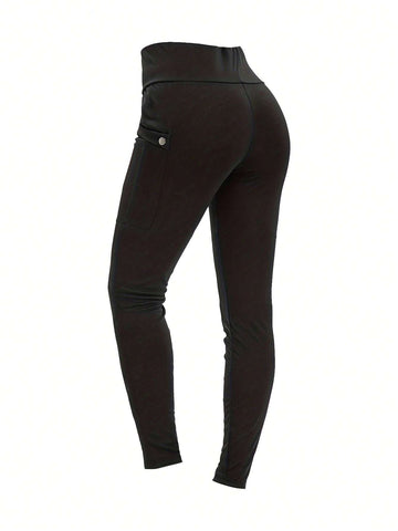 Women's Animal Printed Drawstring Top With Pocketed Pants Set