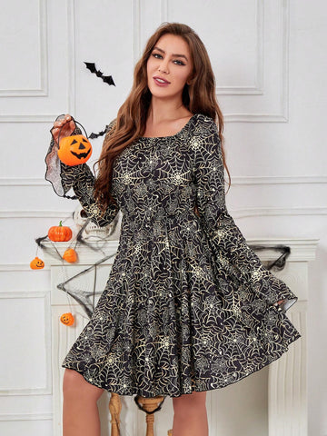 Women's Asymmetrical Fashionable Holiday Dress For Halloween