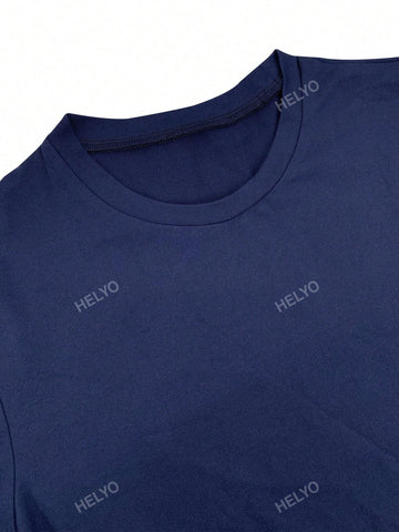 Women's Autumn And Winter Simple Casual Solid Color Long Sleeve Crew Neck T-Shirt And Solid Color Skinny Shorts 2-Piece Set