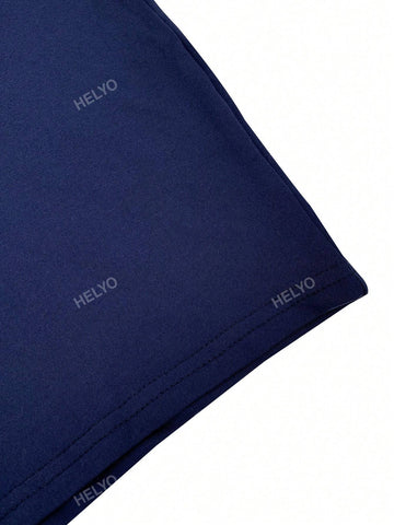 Women's Autumn And Winter Simple Casual Solid Color Long Sleeve Crew Neck T-Shirt And Solid Color Skinny Shorts 2-Piece Set