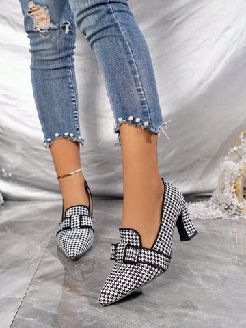 Women's Autumn Fashion Casual Chunky Heel High Heels