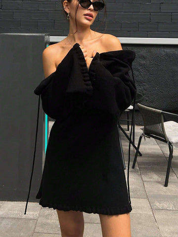Women's Backless Knot Solid Color Sexy Summer Dress