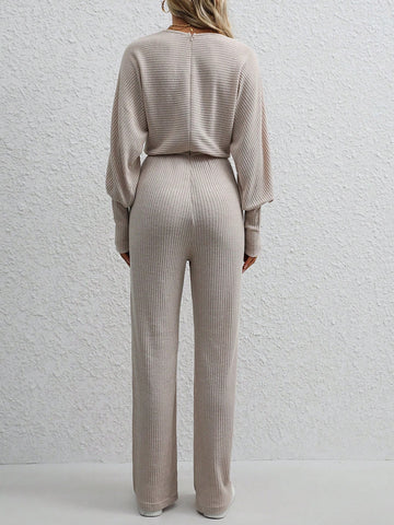 Women's Batwing Sleeve Long Sleeve Jumpsuit
