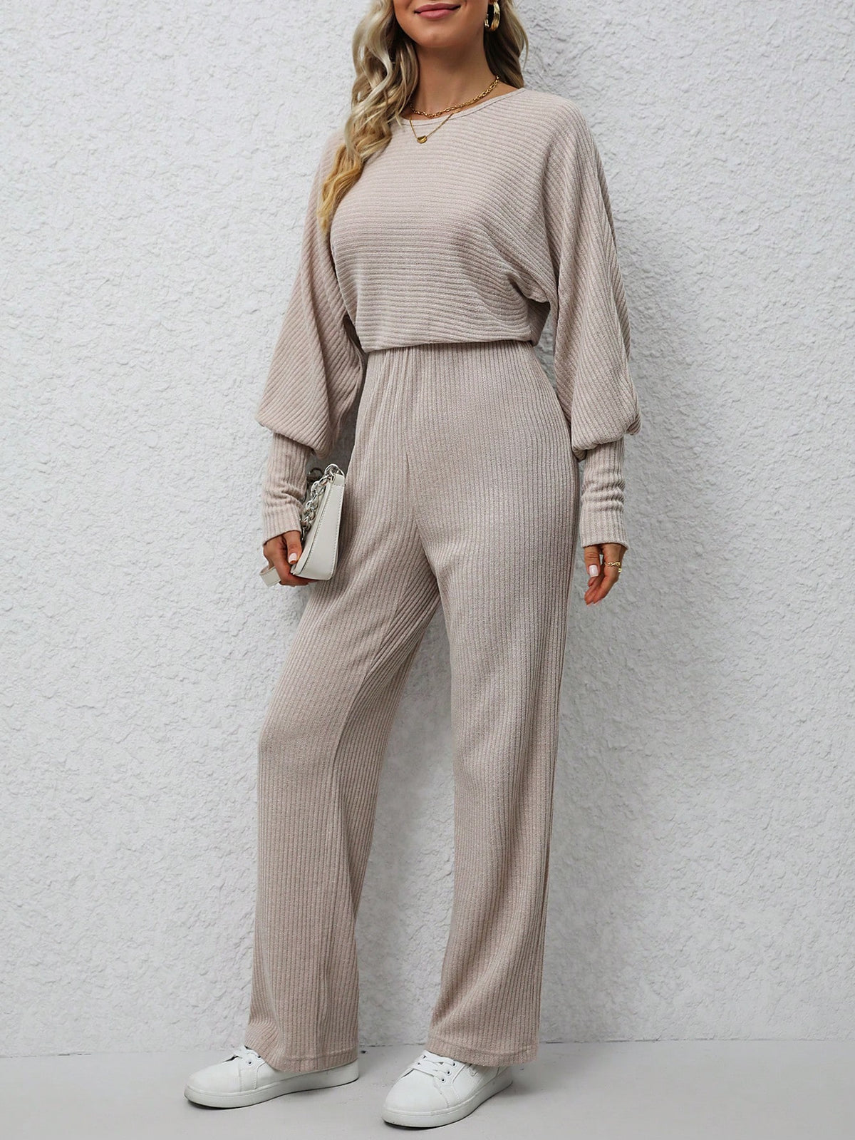 Women's Batwing Sleeve Long Sleeve Jumpsuit