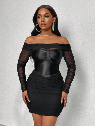 Women's Black Bodycon Minimalist Dress