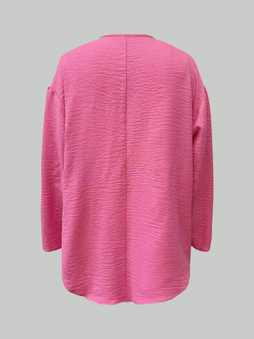 Women's Blogger Style Ruffled Cuffs & Collar Shoulder Regular Loose Blouse With Puff Sleeves Design