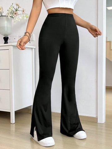 Women's Bottom Split Flared Pants