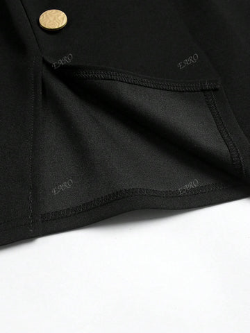 Women's Button Front Slit Fashionable Skirt For Daily Wear