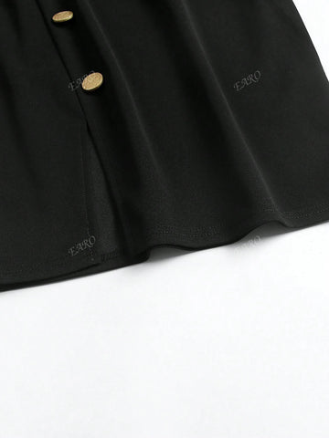 Women's Button Front Slit Fashionable Skirt For Daily Wear