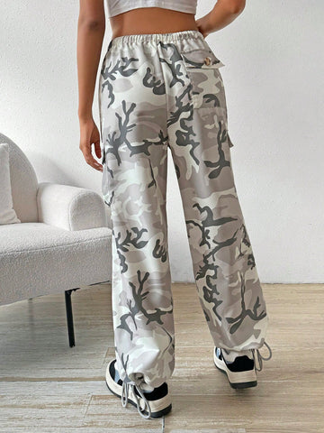 Women's Camouflage Drawstring Waist Pants