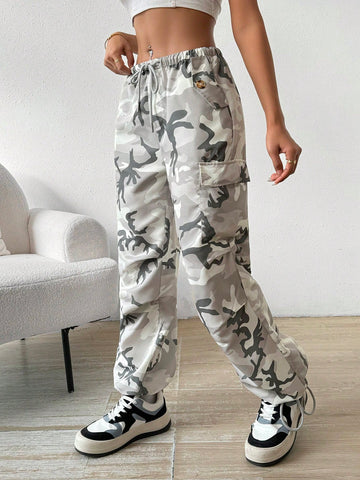 Women's Camouflage Drawstring Waist Pants