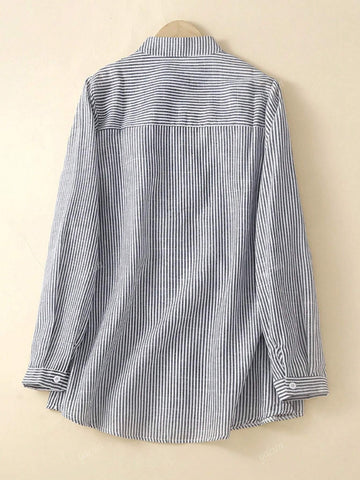 Women's Casual 3/4 Sleeve Striped Shirt, Blouse