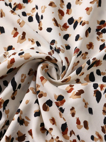 Women's Casual Allover Print Front Button Lantern Sleeve Long Sleeve Shirt, Autumn