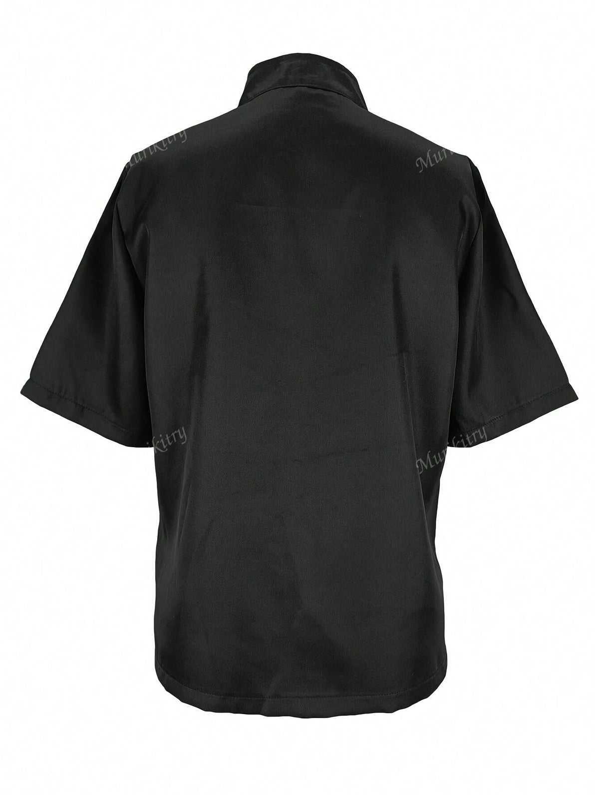 Women's Casual Button-Down Loose Short Sleeve Shirt, Solid Color, Summer