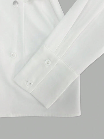 Women's Casual Commuter Solid Color Long Sleeve Shirt