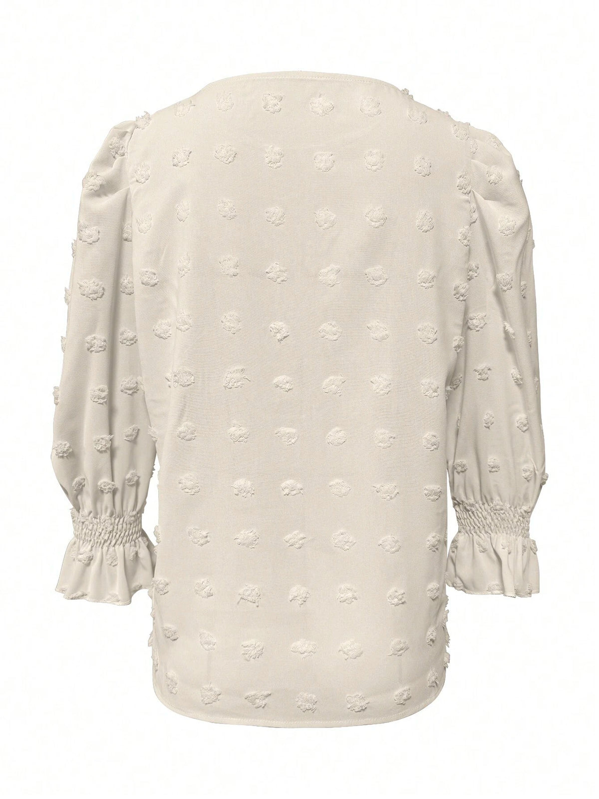 Women's Casual Fashion Lace Patchwork 3/4 Sleeve Round Neck Blouse