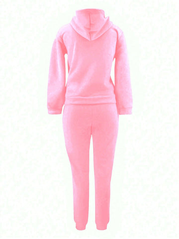 Women's Casual Hooded Sweatshirt And Pants Set, Autumn/Winter