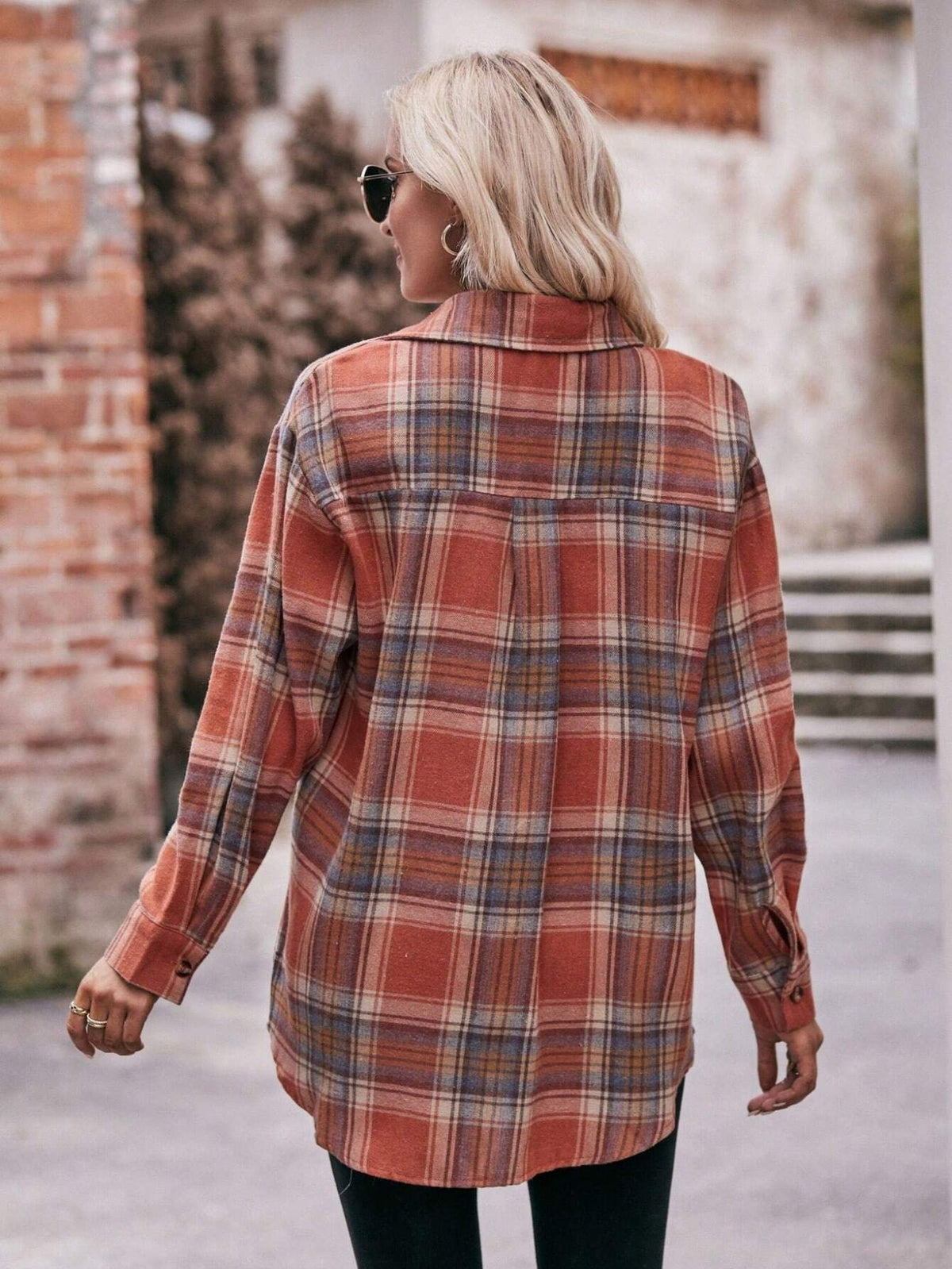 Women's Casual Loose Plaid Shirt, Autumn/Winter New Fashion