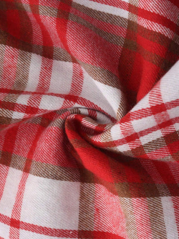 Women's Casual Patterned Long Sleeve Pocket Button Down Collar Shirt