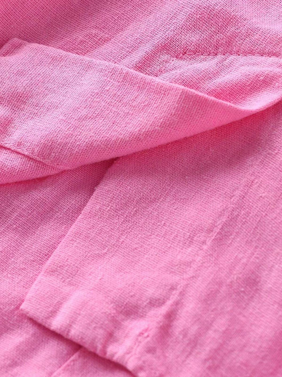 Women's Casual Roll-Up Sleeve Linen Blend Shirt