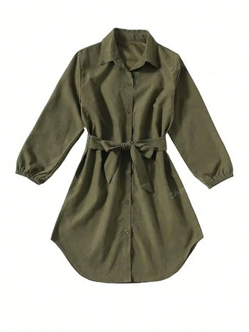 Women's Casual Solid Color Arched Hem Blouse, Autumn