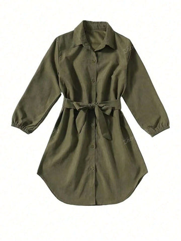 Women's Casual Solid Color Arched Hem Blouse, Autumn