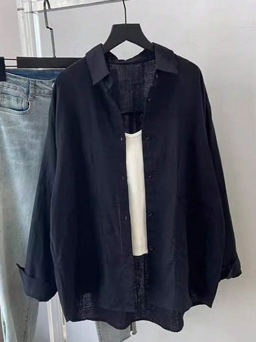 Women's Casual Solid Color Long Sleeve Blouse, Spring/Autumn