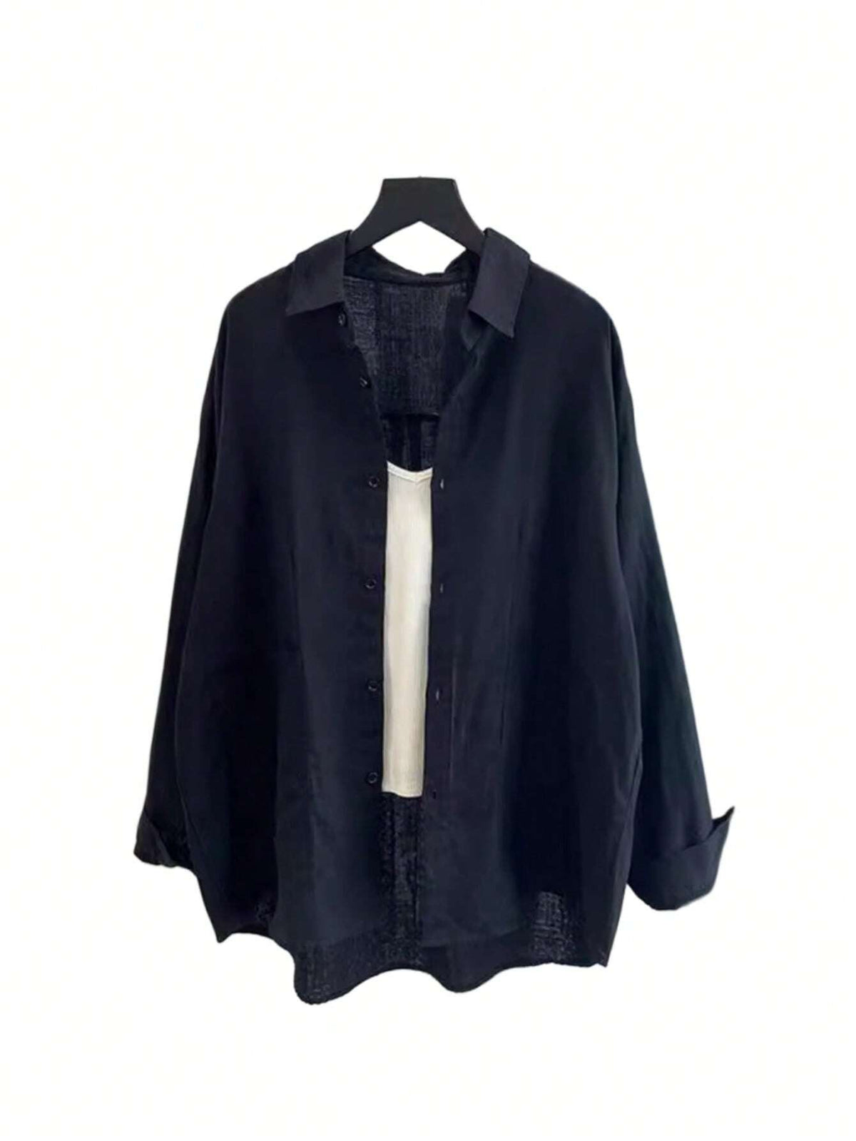 Women's Casual Solid Color Long Sleeve Blouse, Spring/Autumn