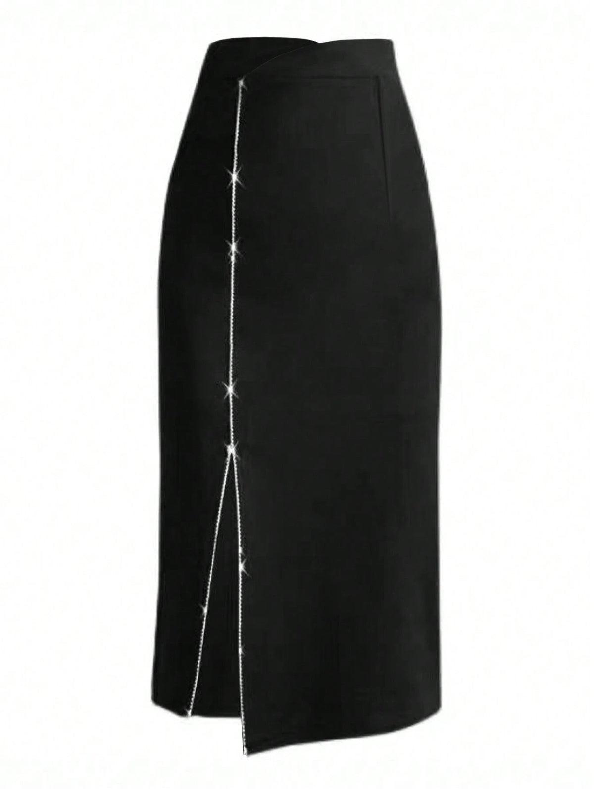Women's Casual Solid Color Zipper Closure Mini Skirt, Good For Leisure And Holiday
