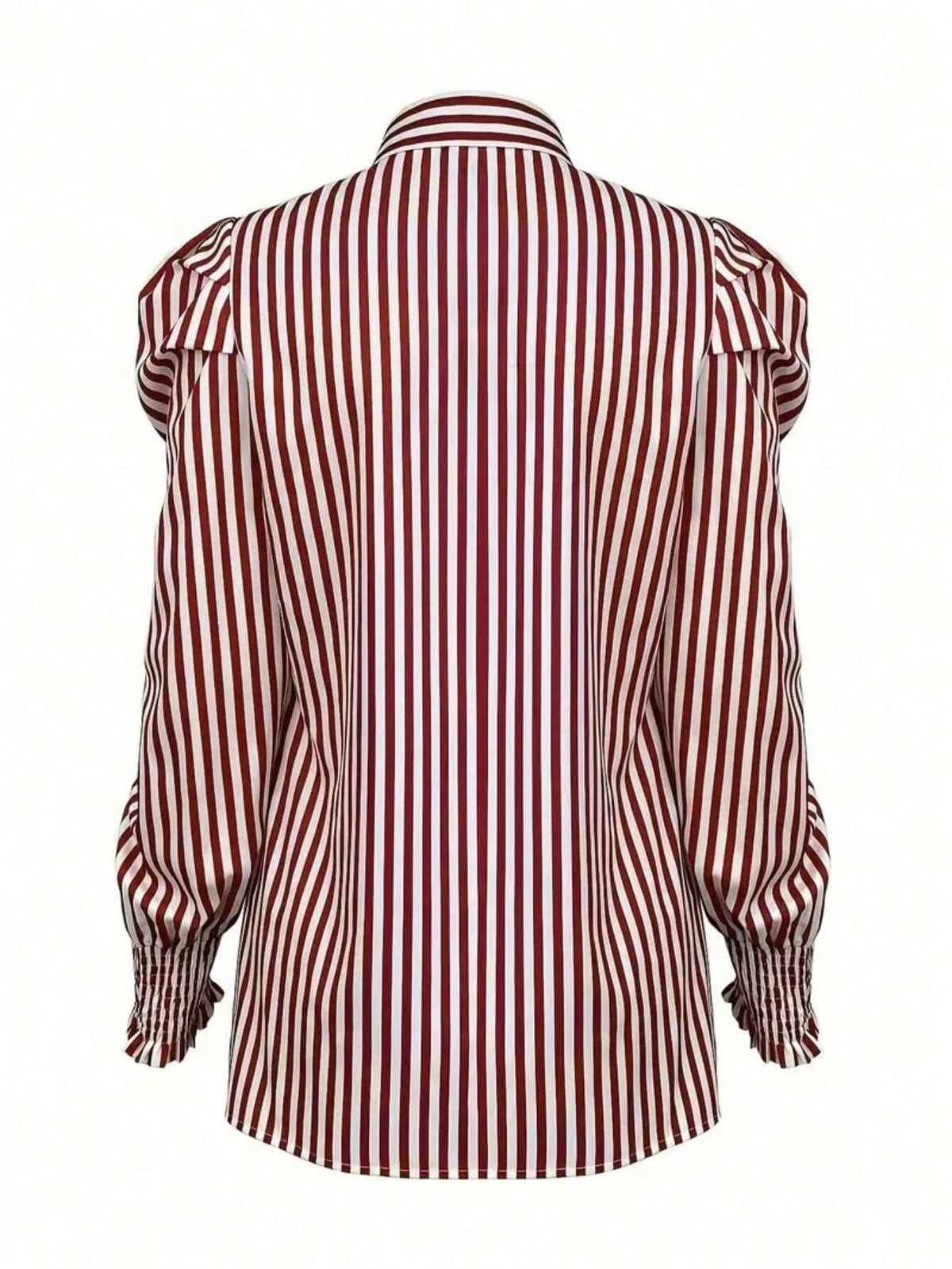 Women's Casual Striped Puff Sleeve Shirt, Spring/Summer