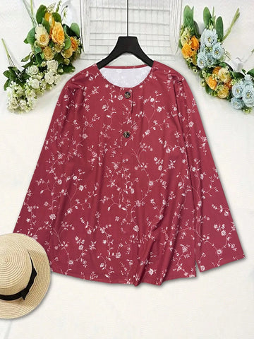 Women's Casual & Commuting Retro Ditsy Floral Shirt