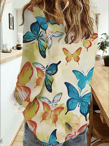 Women's Daily Fashion Simple Printed Casual Shirt