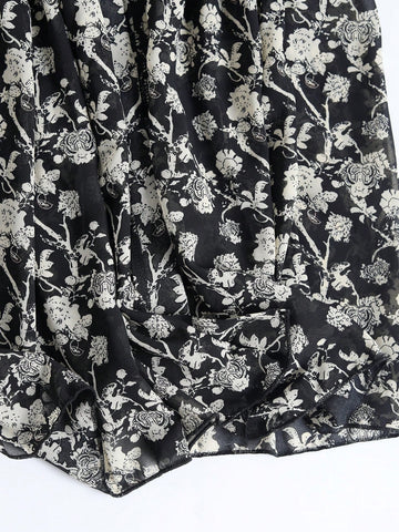 Women's Ditsy Floral A-Line Skirt, Fashion Casual Loose