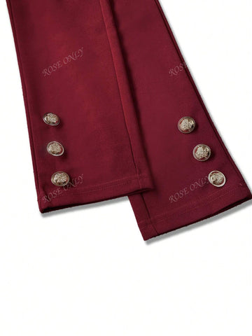 Women's Elegant Double-Breasted Blazer Jacket And Skinny Pants Suit Set, Autumn/Winter