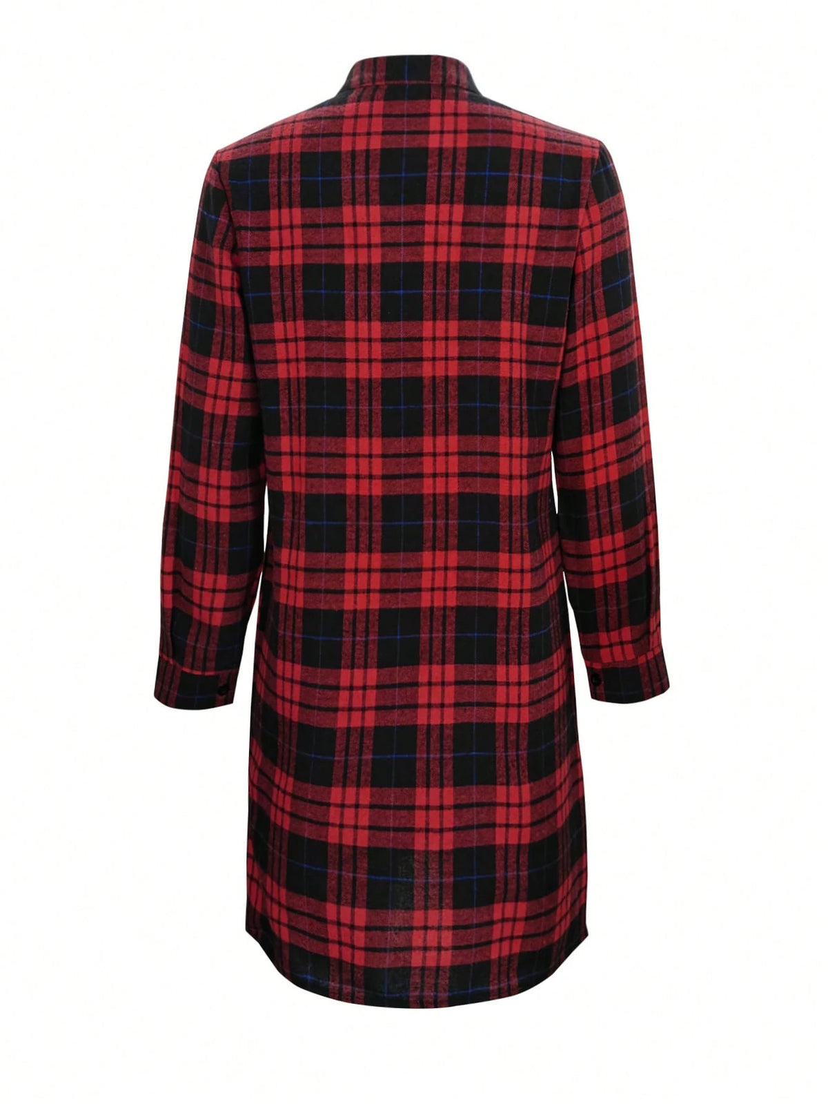 Women's Elegant Plaid Tie-Waist Split Hem Dress, Spring/Summer