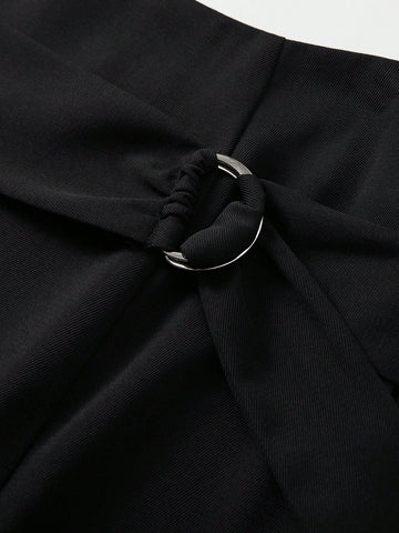 Women's Elegant Slit Design A-Line Skirt, Flattering And Versatile