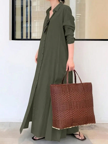 Women's Extra Long Shirt Dress