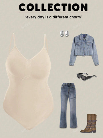 Women's Fashion Adjustable Strap Tight-Fitting Bodysuit Shapewear