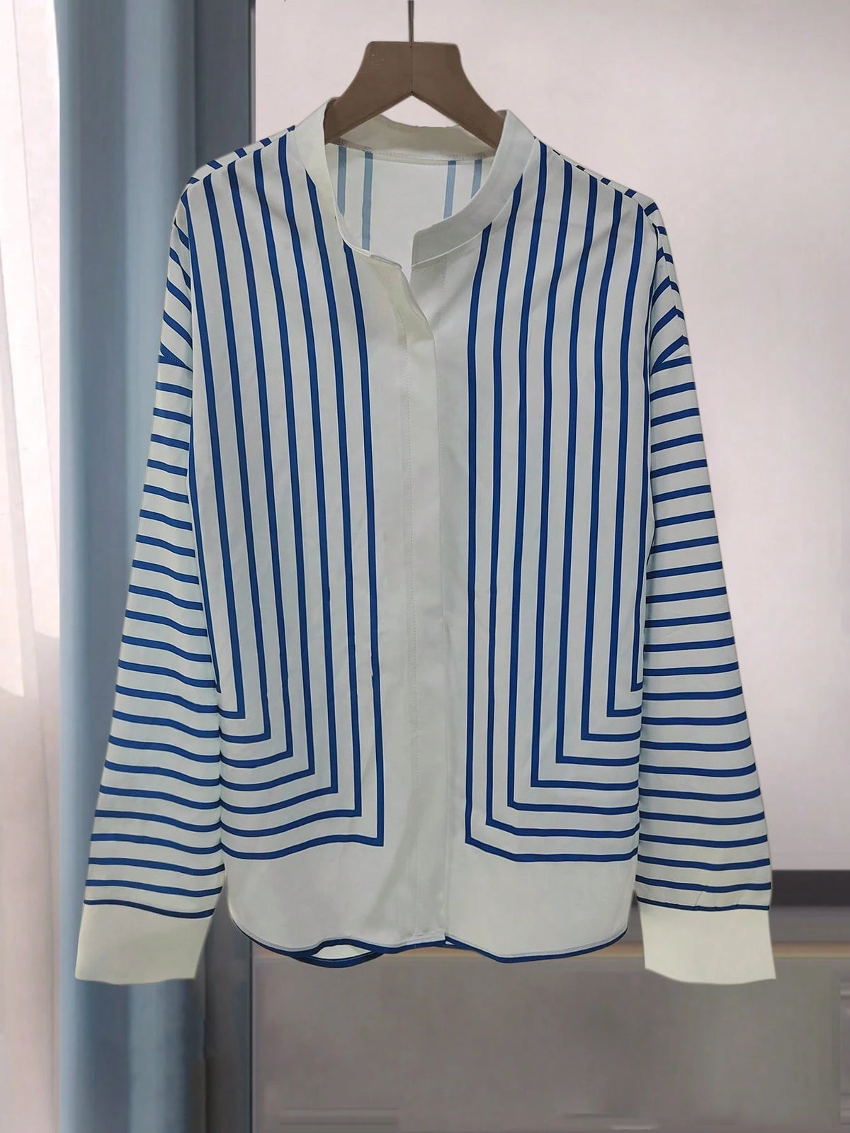 Women's Fashion Elegant Casual Striped Loose Shirt