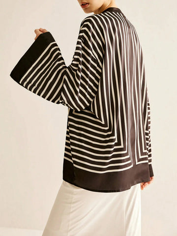 Women's Fashion Elegant Casual Striped Shirt