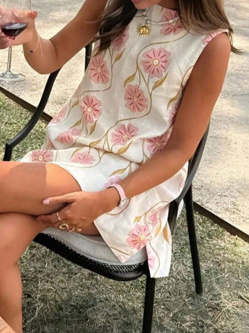 Women's Fashion Print Mini Vacation Fairy Dress