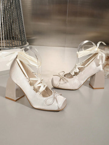 Women's Fashion Stilettos High Heel Shoes, Pointed Toe Slip-On Pumps For Party/Wedding, Butterfly Decor