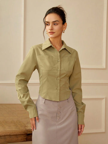 Women's Fashionable And Elegant High-Waisted Short Skirt For Summer Office Work