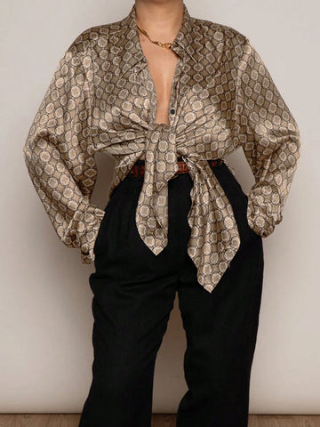 Women's Fashionable Casual Printed Blouse