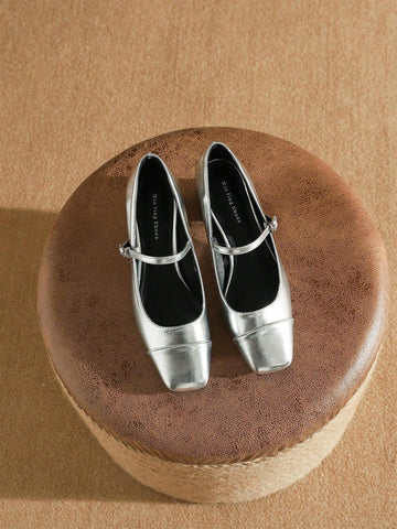 Women's Fashionable Chunky Heel Shoes, Square Toe