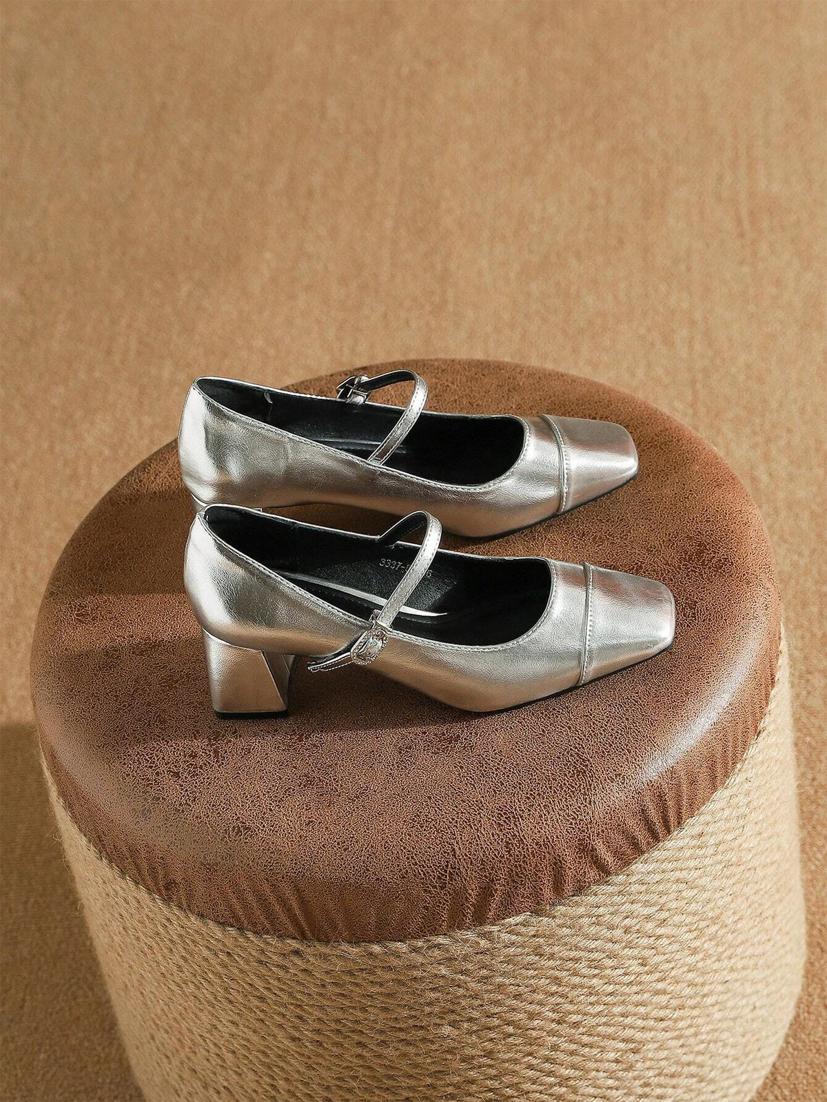 Women's Fashionable Chunky Heel Shoes, Square Toe